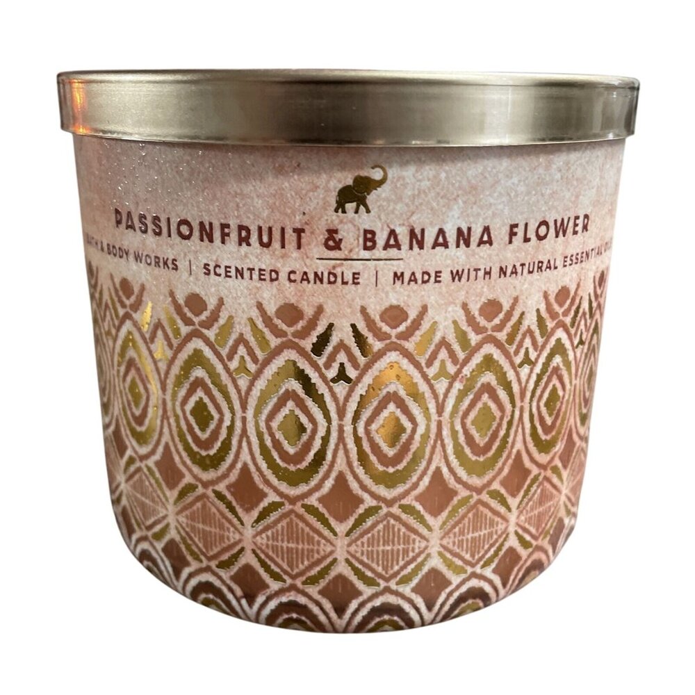Bath and Body Works - Passionfruit & Banana Flower Scented 3-Wick Candle 14.5 oz